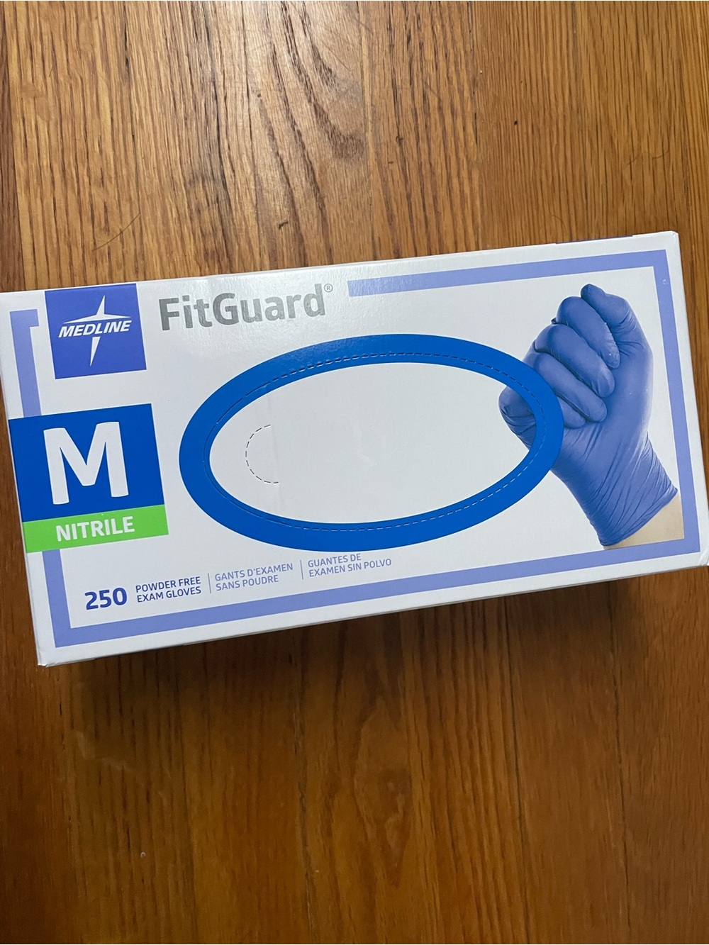 FitGuard Blue Nitrile Gloves (Medium) - 250 Count